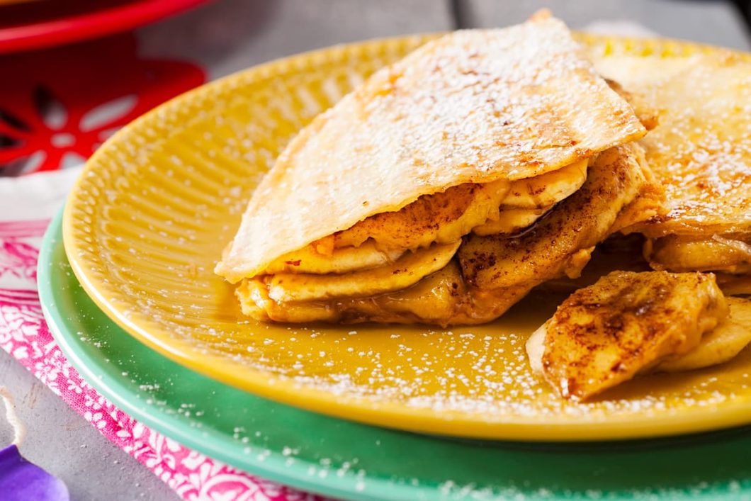 Quesadillas de plátano y miel Pancho Villa