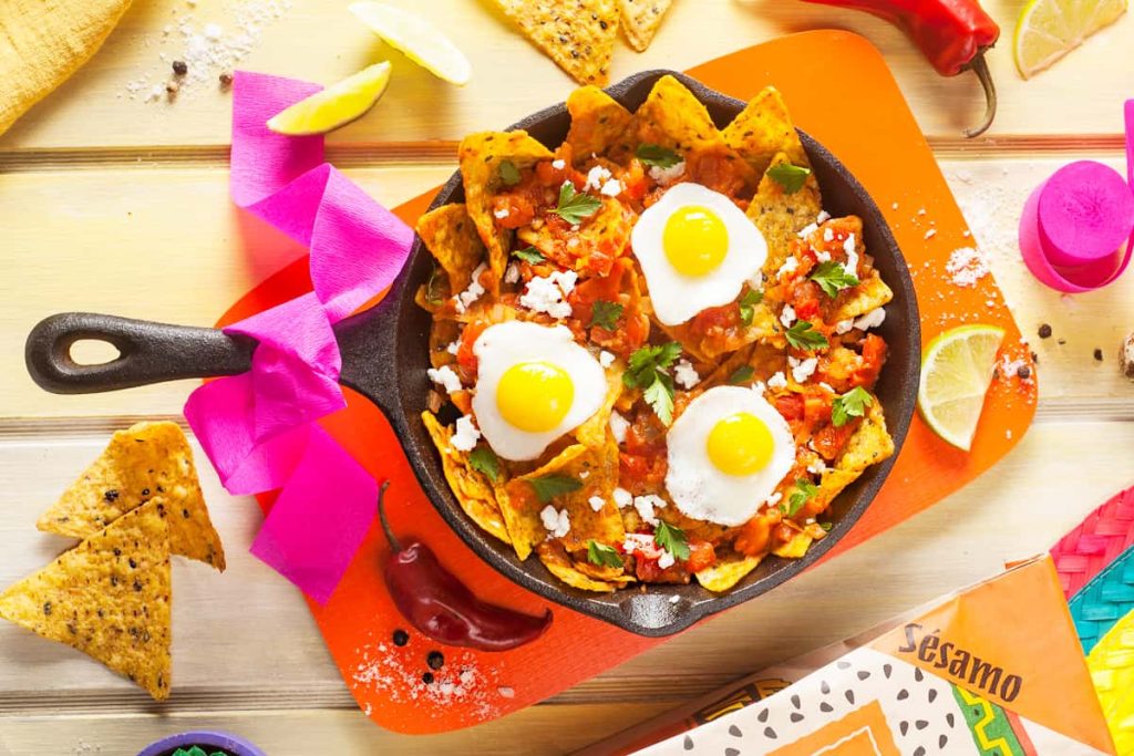 Tortillas con huevo frito Pancho Villa